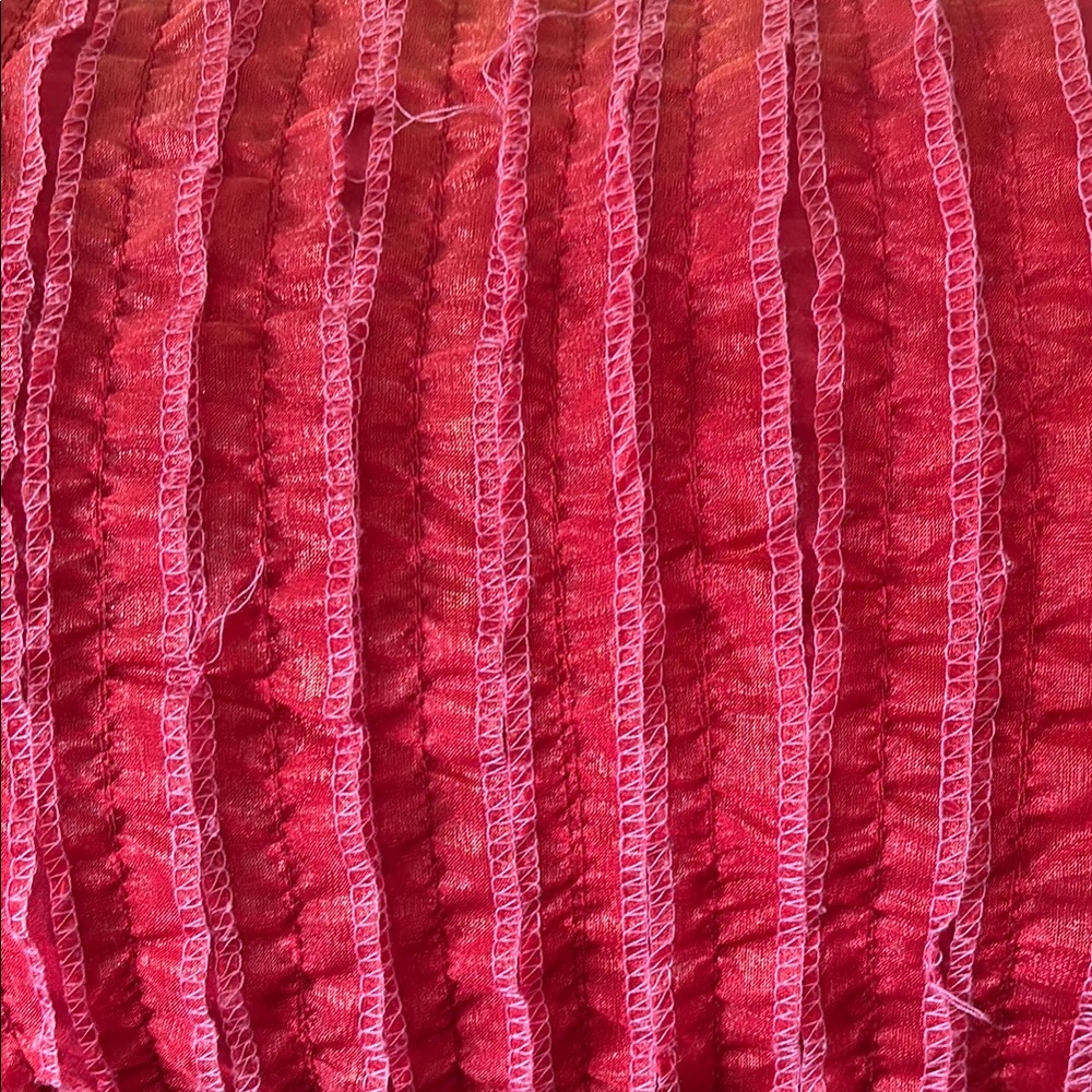 Pink and Red Ruffled Pillow - Picture 3 of 5